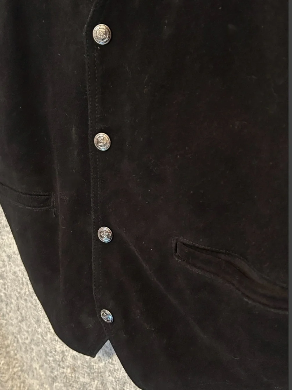 Paragraff Genuine Black Leather Men’s Vest. Medium